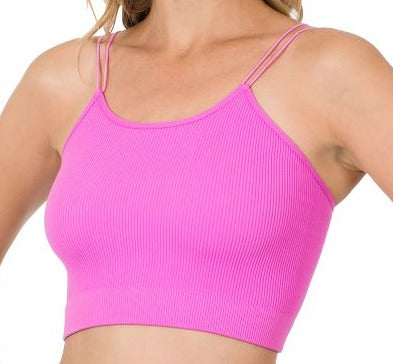 Ribbed Bralette Bright Orchid