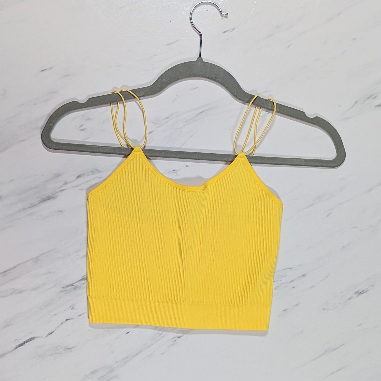 Ribbed Bralette Yellow