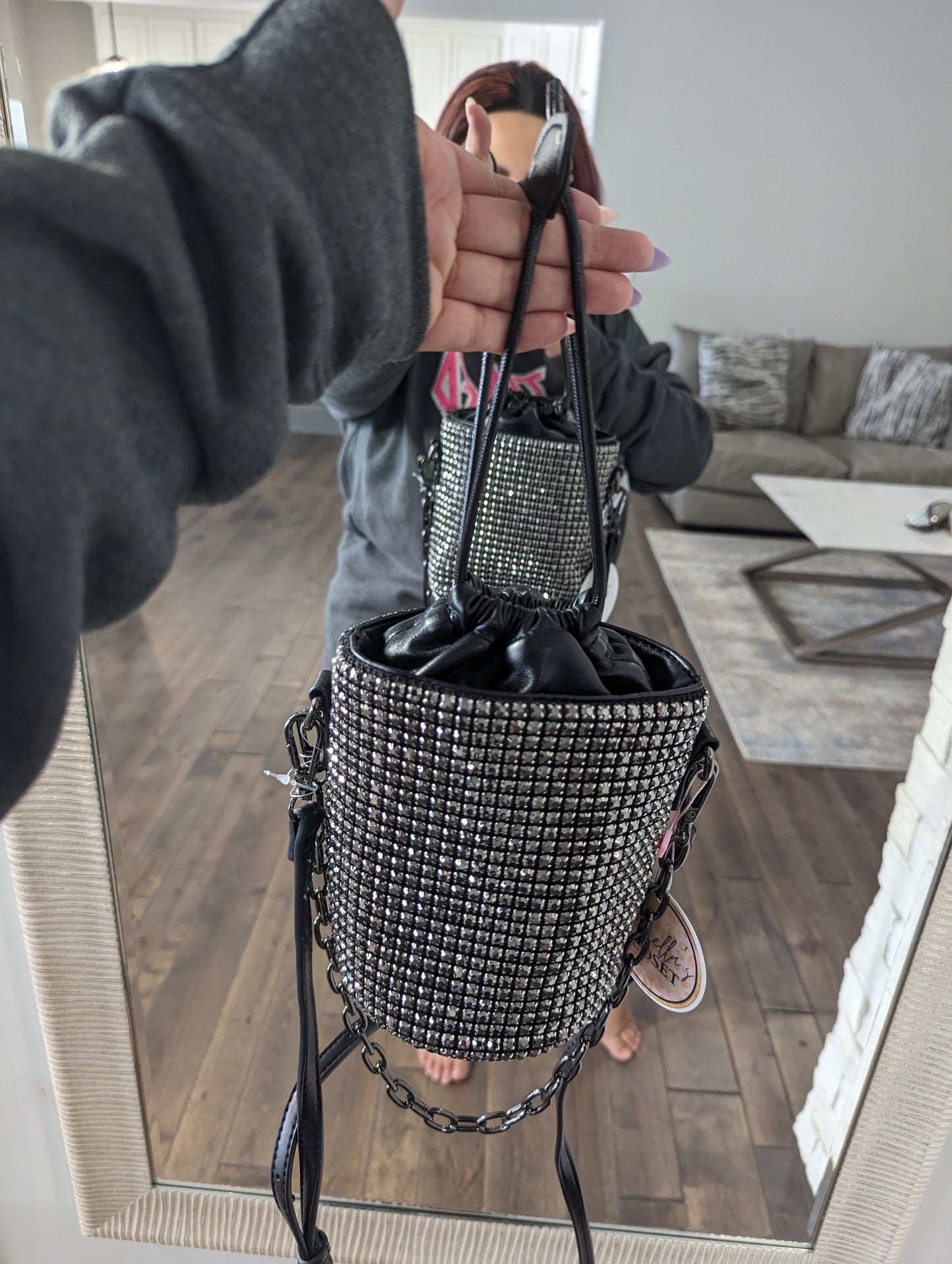 Bucket Bling Bag Black