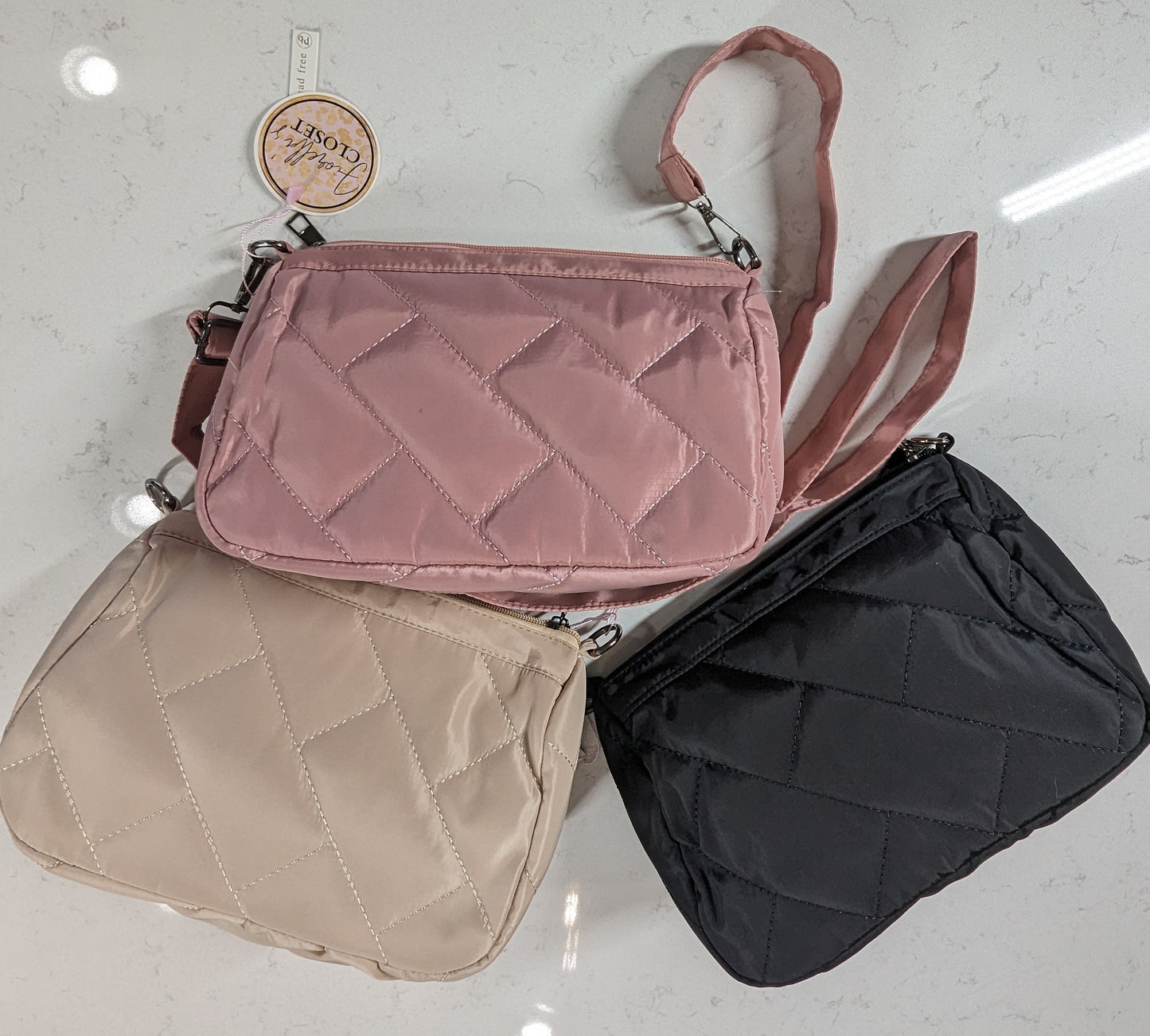 Quilted Crossbody Triangle Shape